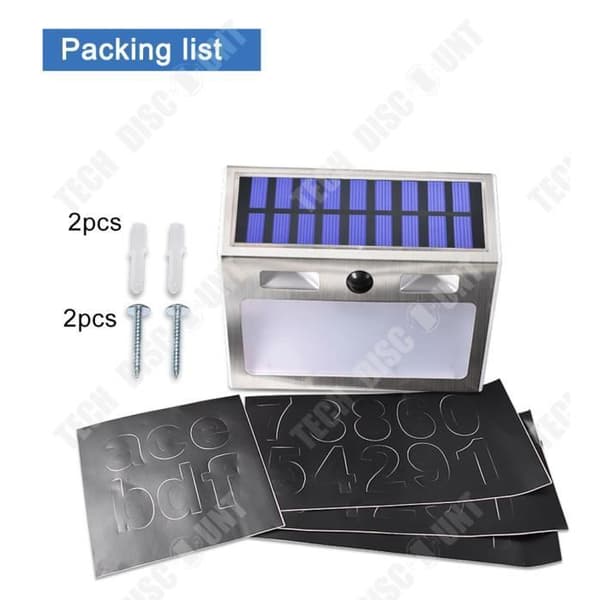 TD® Solar Door Number Light, Lägenhetsnummer Light