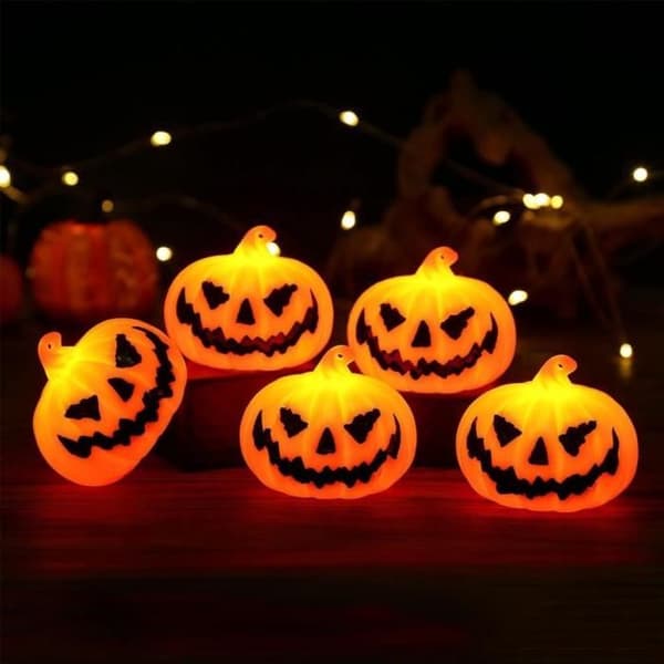 Set med 3 batteridrivna LED-pumpalyktor för Halloween-dekorationer för hem, barer, fester[u5018]