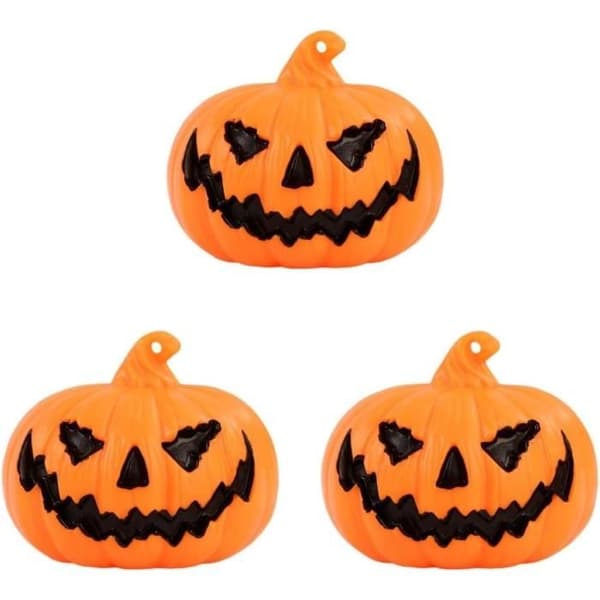 Set med 3 batteridrivna LED-pumpalyktor för Halloween-dekorationer för hem, barer, fester[u5018]