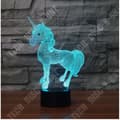Miniatyrbild 2 av 4: TD® 3D Optisk LED Nattljus Dynamisk Enhörning 3D LED Nattljus med 7 ljusfärger för heminredning