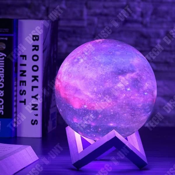 TD® Ambient Light 16 justerbara färger Justerbar ljusstyrka Fjärrkontroll med touchjustering Creative 3D Starry Light