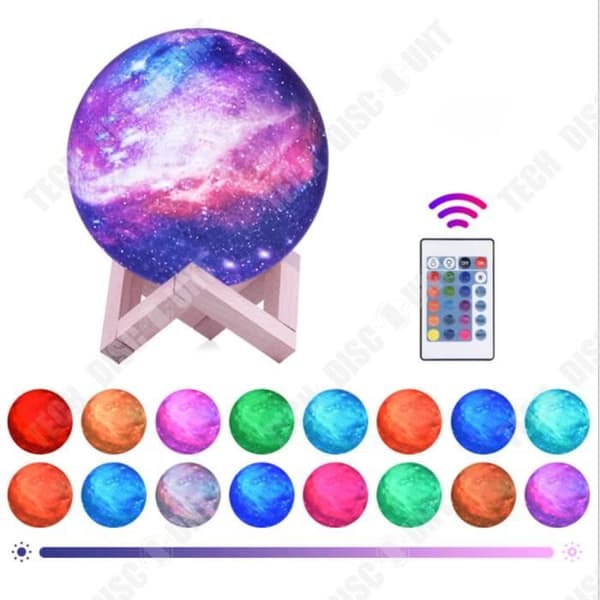 TD® Ambient Light 16 justerbara färger Justerbar ljusstyrka Fjärrkontroll med touchjustering Creative 3D Starry Light