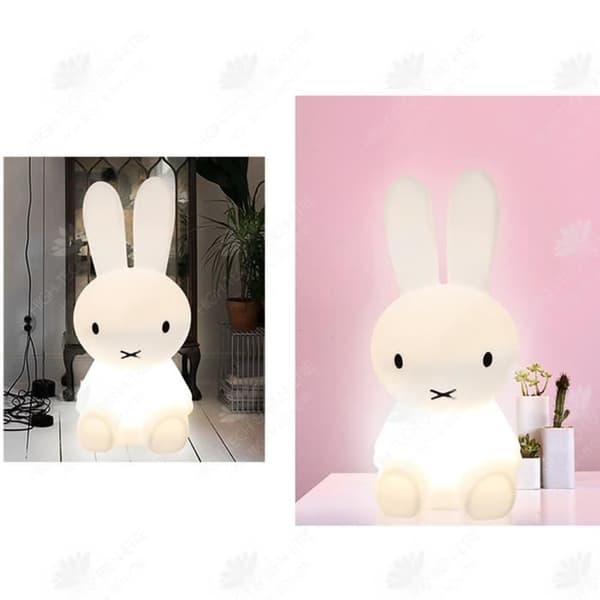 HTBE® Bordslampa uppladdningsbar LED nattlampa nattlampa barnrum kreativ färgglad romantisk kanin ljus