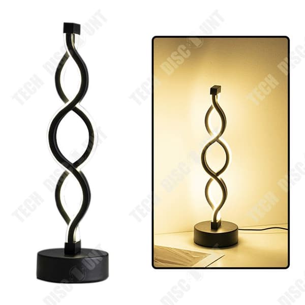 TD Svart LED-bordslampa USB-uppladdningsbar Trådlös nattlampa Tactile-kontroll bordslampa Stämningsbordslampa