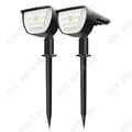 Miniatyrbild 1 av 4: TD 2-pack 4W 32 LED utomhus vattentät landskapsstrålkastare Människokroppsavkänning utomhusbelysning Vattentät trädgårdsgräsmatta