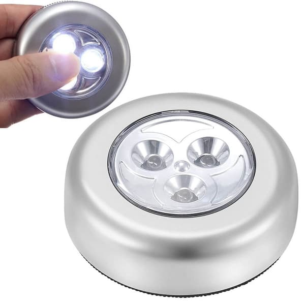 Trådløs selvklebende LED-lampe med berøringsfunksjon sølv