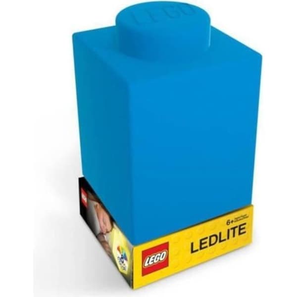 Barn nattlampa bärbar LEGO Block i silikon blå