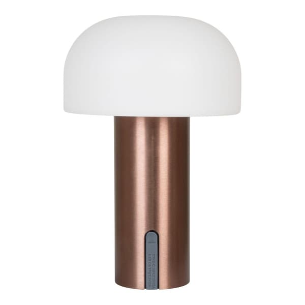 LED-lampa, Soham, 15x15x22 cm, Vit/Koppar