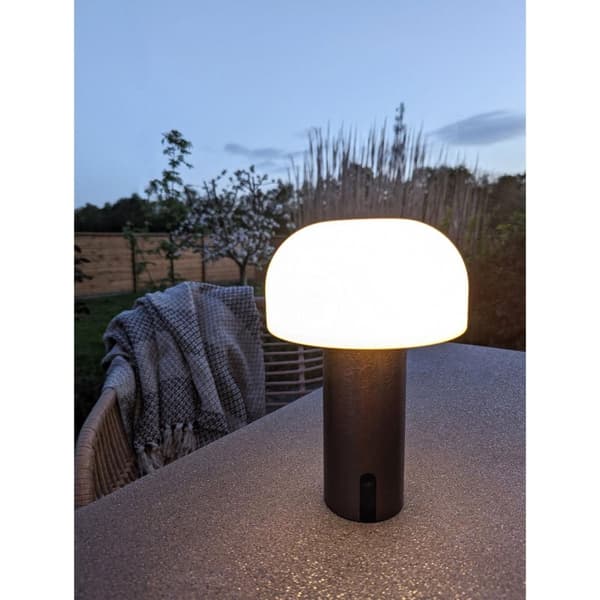 LED-lampa, Soham, 15x15x22 cm, Vit/Koppar