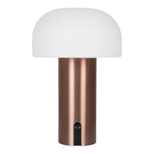 LED-lampa, Soham, 15x15x22 cm, Vit/Koppar