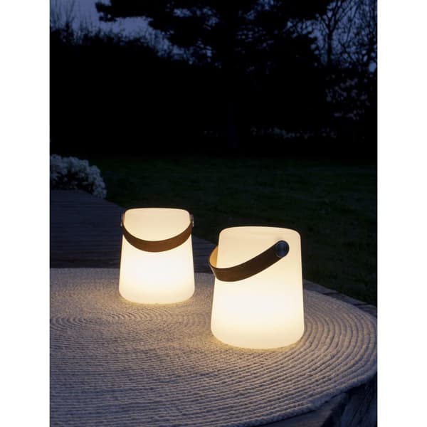 Lampa, Bristol LED med rem, 17x17x21 cm, Vit