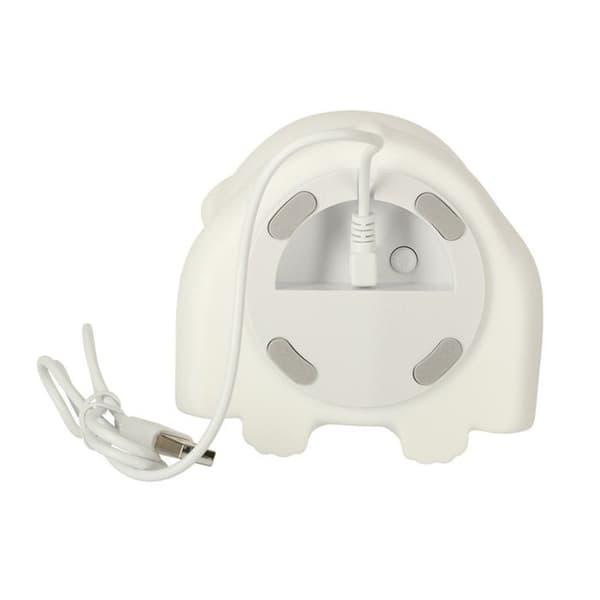 Mjuk silikon nattlampa för barn med 8 LED USB RGB vit hund
