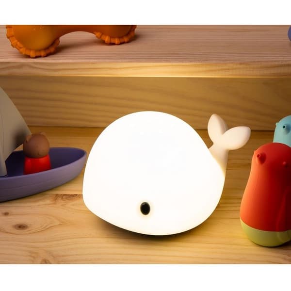 Lilla L - Vit valnattlampa med fjärrkontroll - COOL KIDS PROJECT