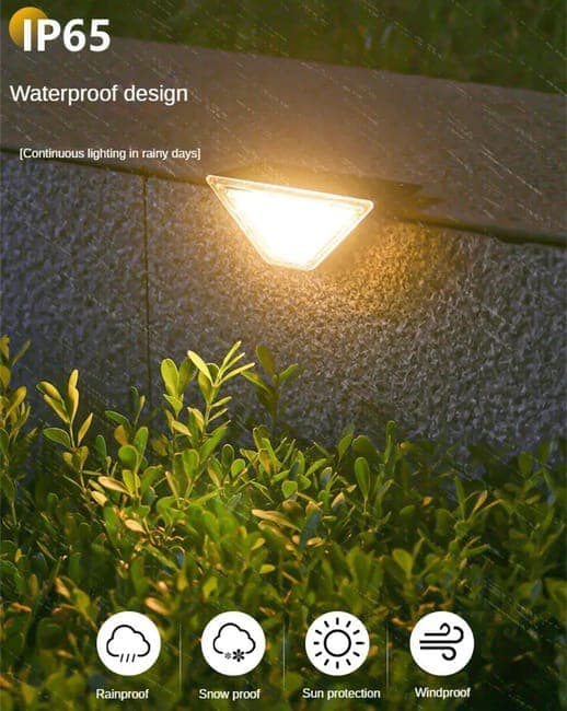 24 LED solenergi utomhus sensorlampa, varm vit dekorationsbelysning, för terrass, trädgård, staket och trappsteg
