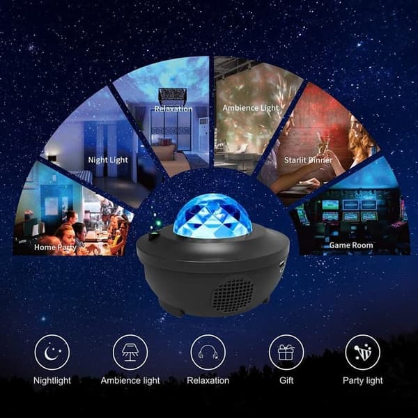 Galaxy Night Light / Space Light Star -projektori Bluetooth-kaiuttimella