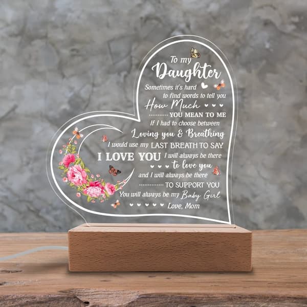 Datter / Mor / Tante / Kone / Bedstemor Gaver Akryl Natlys - Sentimentale Gaver til Datter / Mor / Tante / Kone / Bedstemor - Fødselsdag, Eksamen