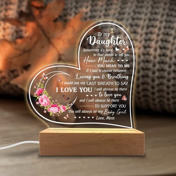 Datter / Mor / Tante / Kone / Bedstemor Gaver Akryl Natlys - Sentimentale Gaver til Datter / Mor / Tante / Kone / Bedstemor - Fødselsdag, Eksamen