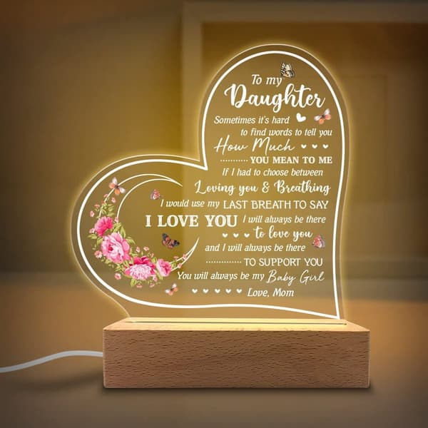 Datter / Mor / Tante / Kone / Bedstemor Gaver Akryl Natlys - Sentimentale Gaver til Datter / Mor / Tante / Kone / Bedstemor - Fødselsdag, Eksamen