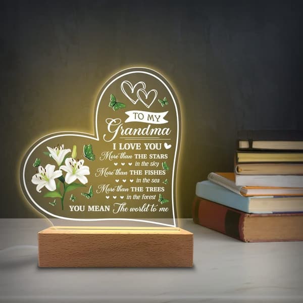 Datter / Mor / Tante / Kone / Bedstemor Gaver Akryl Natlys - Sentimentale Gaver til Datter / Mor / Tante / Kone / Bedstemor - Fødselsdag, Eksamen