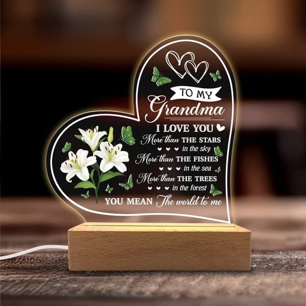 Datter / Mor / Tante / Kone / Bedstemor Gaver Akryl Natlys - Sentimentale Gaver til Datter / Mor / Tante / Kone / Bedstemor - Fødselsdag, Eksamen