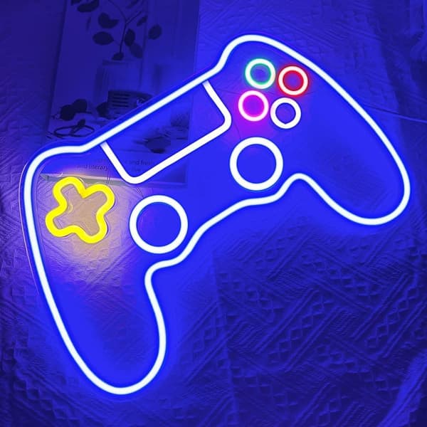 Gaming Neonskilt, Spil Neonskilt, Gamepad LED-skilt, Som dekoration Og Belysning I Spillerum, Vægdekoration, Spiltilbehør, Til Ungdomsværelse