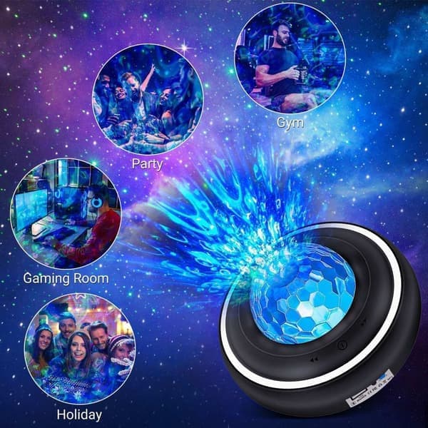 Galakse Natlampe / Rumlampe Stjerneprojektor med Bluetooth Højttaler