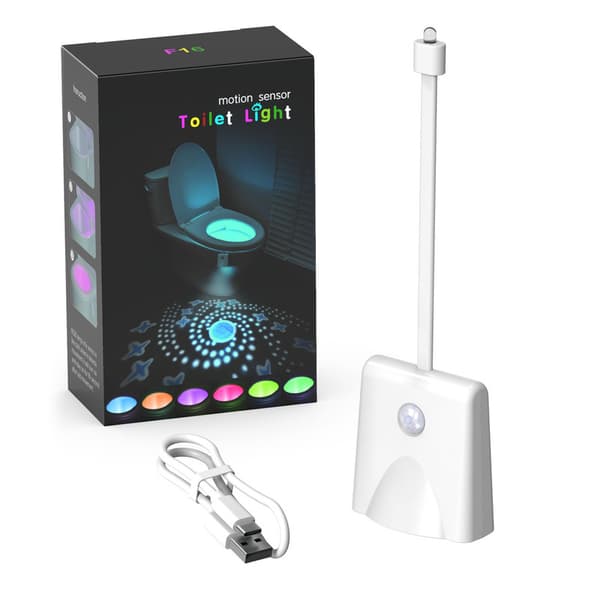Toiletlampe med bevægelsessensor LED - 8 farver