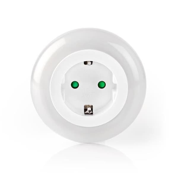 LED nattljus - NEDIS - LNLGSOCK01 - Dag / natt sensor - 3680 W - 10 lm - Vit / Blå / Grön