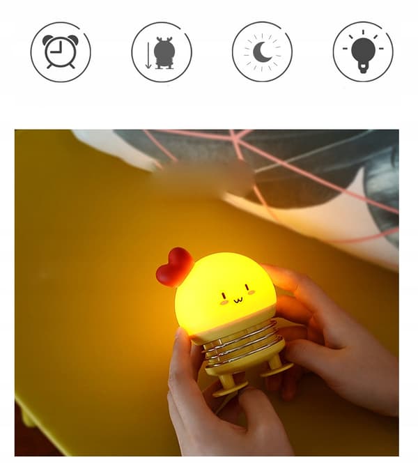 YÖLAMPPU LAPSILLE LED LANGATON USB PORO LAHJA