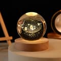 Miniatyrbild 2 av 3: GLASBOLL 3D NATTLAMPA 6cm USB-driven för BARN solsystem