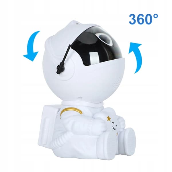 STJÄRNPROJEKTOR ASTRONAUT RYMDENBULA med fjärrkontroll LED-PROJEKTOR USB BARN