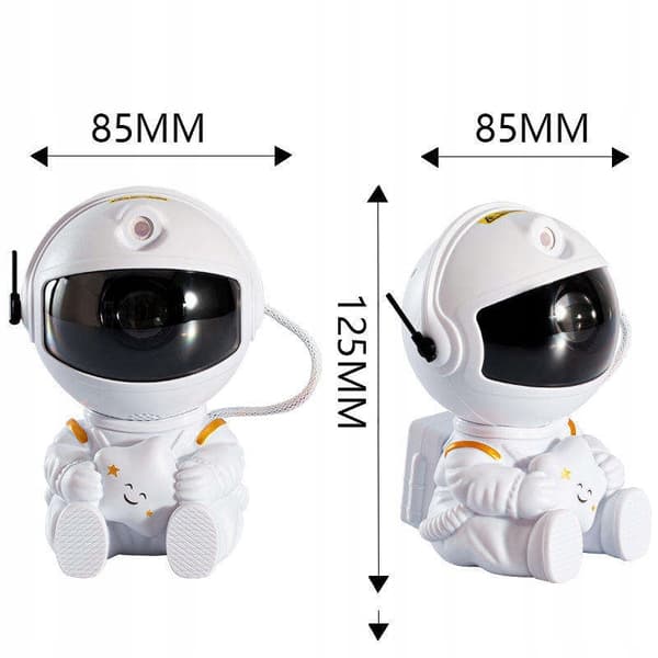 STJÄRNPROJEKTOR ASTRONAUT RYMDENBULA med fjärrkontroll LED-PROJEKTOR USB BARN