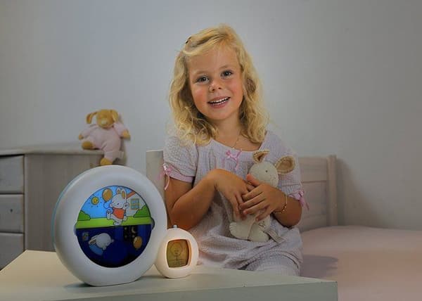 Kid'Sleep Educational barnväckarklocka - Claessens'Kids - Musikaliskt nattljus - Dag/natt - Måne