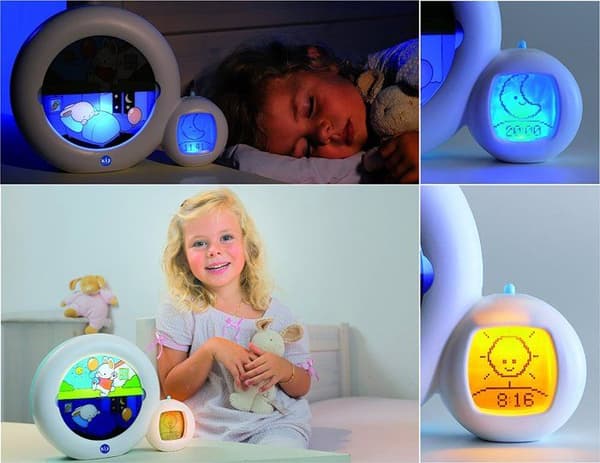 Kid'Sleep Educational barnväckarklocka - Claessens'Kids - Musikaliskt nattljus - Dag/natt - Måne
