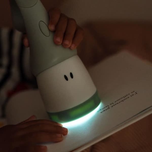 BEABA Nattlampa och ficklampa 2 i 1, bärbar, USB-uppladdningsbar, lång batteritid 90 timmar, Sage Green