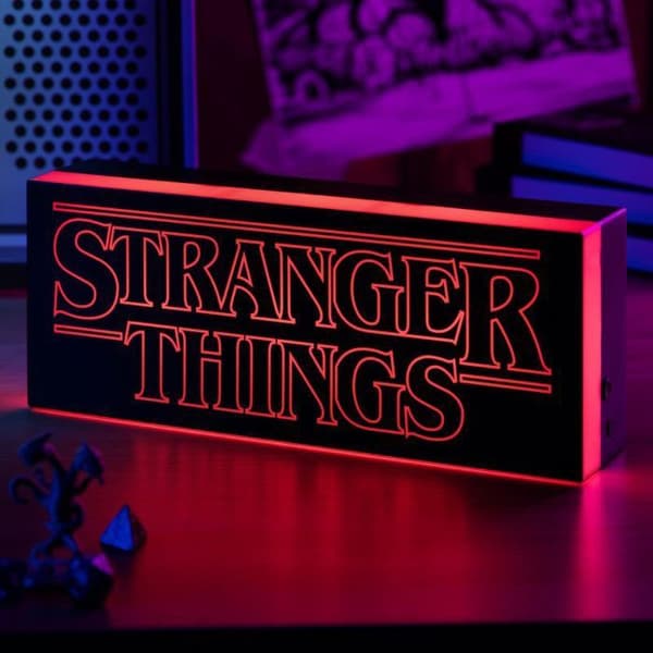 Dekorativ belysning - PALADONE - Stranger Things-logotyp - Röd och svart - 30 cm - LED
