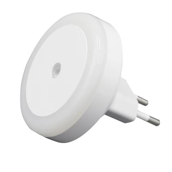 DROPLED: LED-nattlampa med skymningsströmbrytare, vit