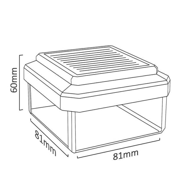 Universal solcellslampa för trädgårdsstolpe 81 x 81 x 60 mm