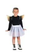 Miniatyrbild 1 av 4: Dekoration för fest - festlanterna Ciao - 31585 - Liten Ängel utklädnadskit (vingar, tylkjol), Vit, Guld