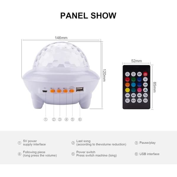 "LED Barn Nattlampa, Bluetooth Projektor Stjärnhimmel Galax"
