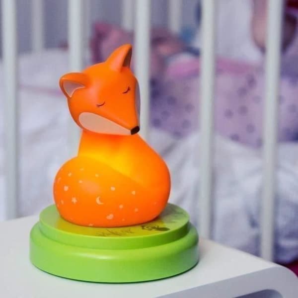 ANSMANN Little Fox Baby LED Nattljusfigur Grön, Orange