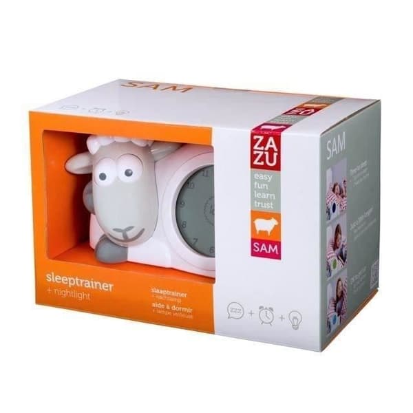 Lekfull barnväckarklocka Sam The Grey Lamb - ZAZU - Väckarklocka - Unisex - Från födseln