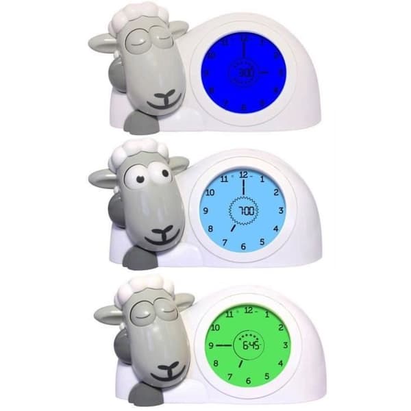 Lekfull barnväckarklocka Sam The Grey Lamb - ZAZU - Väckarklocka - Unisex - Från födseln