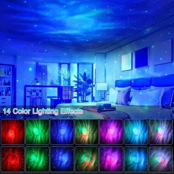 LED-stjärnprojektor - MHAZDZE - Fjärrkontroll - Avkopplande atmosfär - Dimming - Timer
