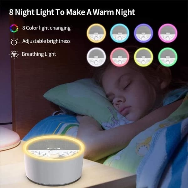 RENPHO vitmaskin, Bärbar vit ljudmaskin för sömn, Vit ljudmaskin med 29 ljud, Minnesfunktion, Minu