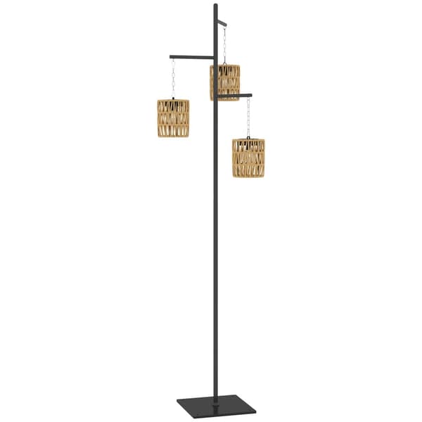 Solar Gulvlampe, 45x45x178 cm, Sort og Gul
