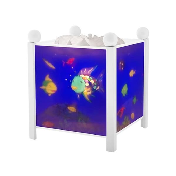 Rainbow Fish Magic Lantern Night Light - BYXA - Vit - Elektrisk - 16x16cm Multifärg, Vit
