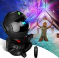 Miniatyrbillede 1 af 5: Lollanda Astronaut Natlys / Galakse Lampe - Stjernehimmel Projektor med Fjernbetjening 360° Drejeligt Hoved