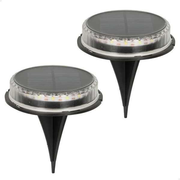 Uppsättning med solcellsstav Aktive 2 Delar Plast 12 x 13,5 x 12 cm (6 antal)