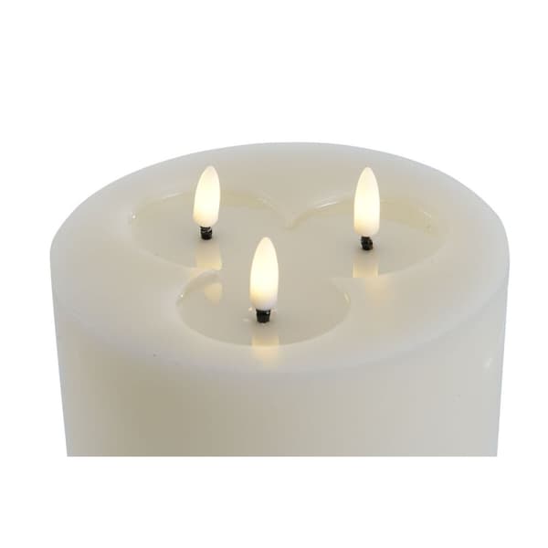 Stearinlys LED Home ESPRIT Beige 15 x 15 x 7 cm (AA)